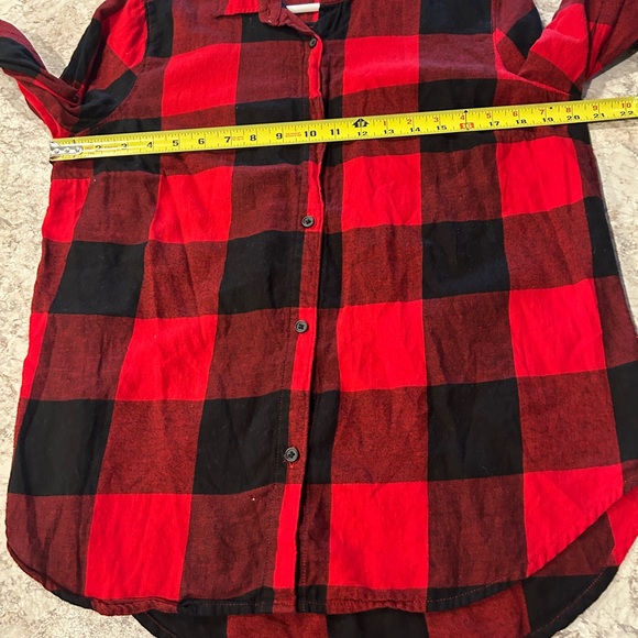 Women’s Old Navy Flannel Red & Black Buffalo Plaid Shirt Large - Picture 5 of 10